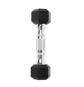 Rubber Hex Dumbbell 3lb Single - Ideal for Exercise and Weightlifting