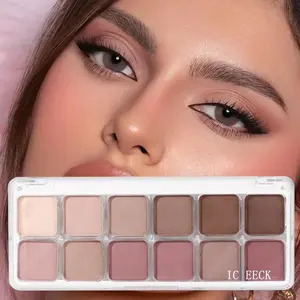 Must-Have Eyeshadow Palette, 12 Neutral Shades, Makeup Palette for Beginners, Blendable & Long-Wearing, Effortless Natural Looks