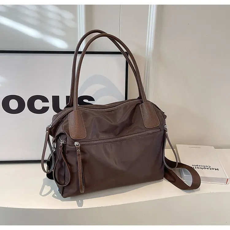 Large Nylon Tote Bag for Women, Casual Trendy Slouchy Shoulder Purse, Multifunctional Crossbody Satchel for Work, School & Travel, Business Multifunctional Bag, Casual Trendy Bag