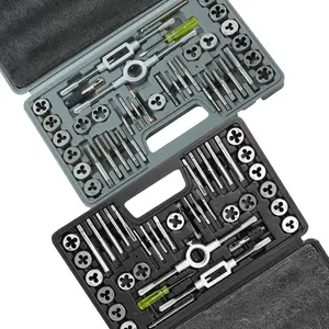 VEVOR Tap and Die Set,  80-Piece Metric and SAE Standard, Bearing Steel Taps and Dies, Essential Threading Tool for Cutting External Internal Threads, with Complete Accessories and Storage Case