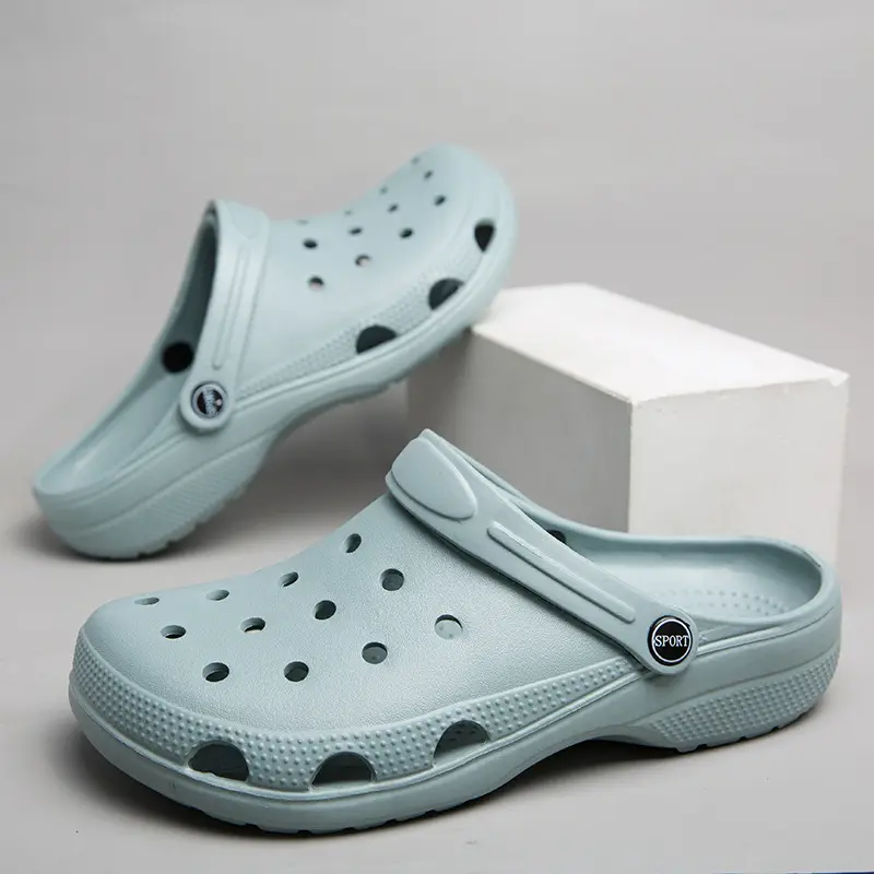 Unisex EVA Solid Color Clogs – Lightweight Breathable Slip-Ons, Non-Slip Garden & Beach Sandals for Summer