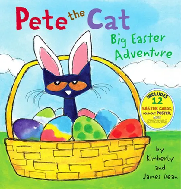 USED Book - Pete the Cat: Big Easter Adventure: An Easter and Springtime Book for Kids [With 12 Easter Cards and Poster] by Dean, James (Hardcover) - english