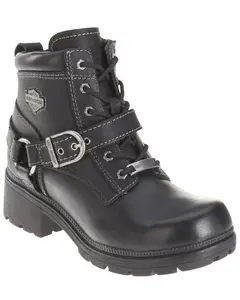 Harley Davidson Women's Tegan Lace Moto Boot Round Toe - D84424