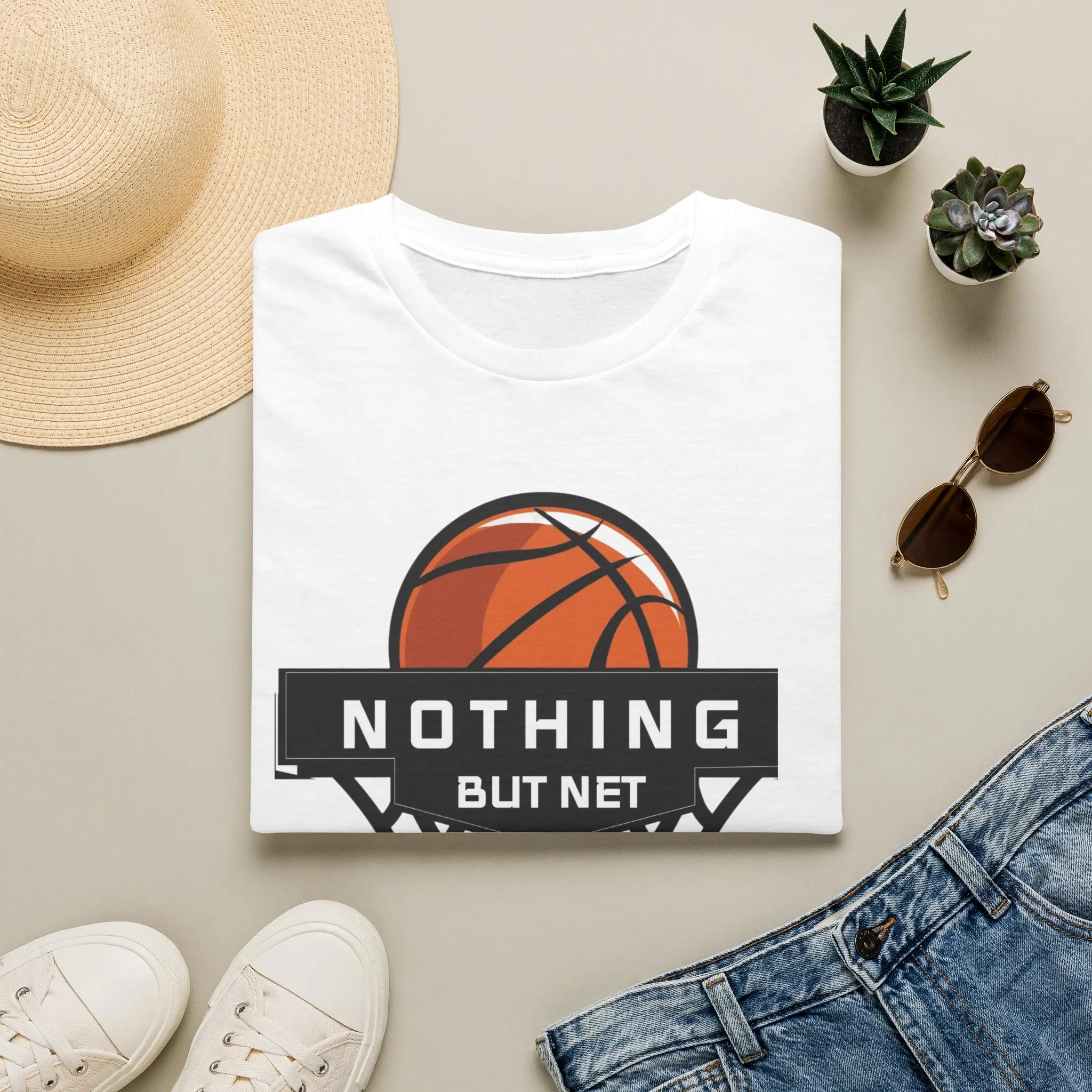 Nothing But Net Basketball T-Shirt | Hoops Logo, Sports Tee