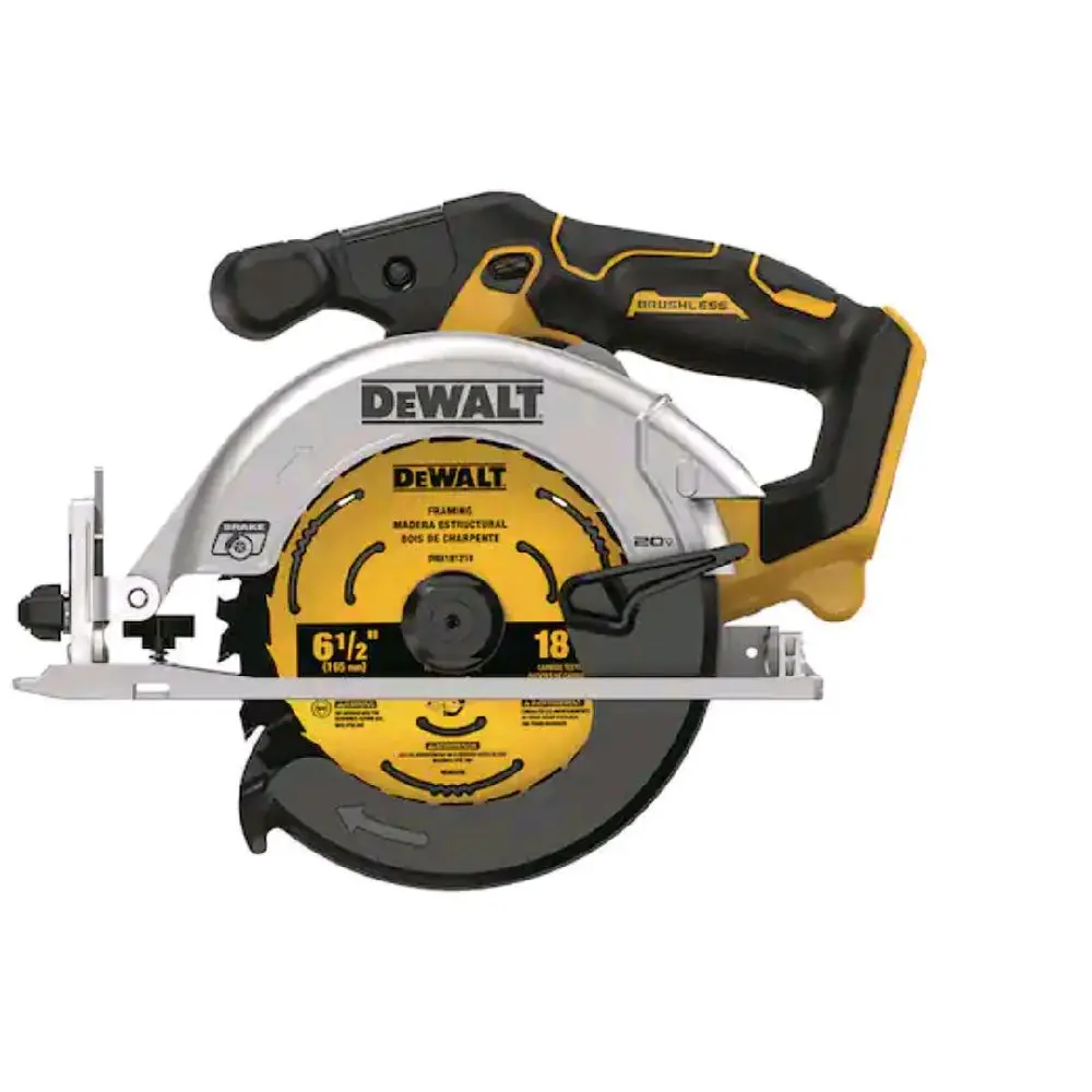 Dewalt 20V Cordless Circular Saw, 6 1/2-in Sidewinder Style Power Tool with Cordless Design, Easy Maneuverability, Reduced Maintenance for DIY Projects