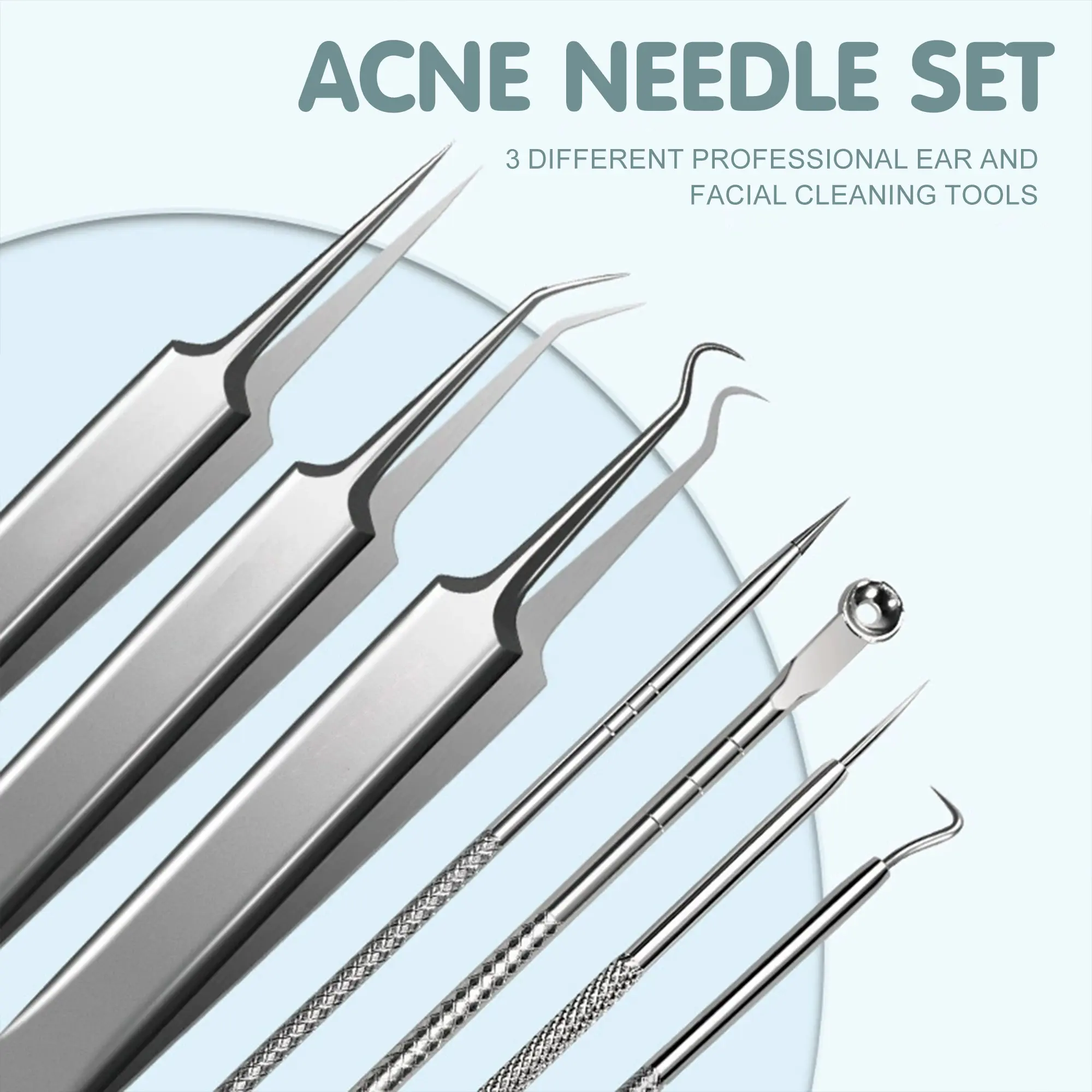 14-Count Stainless Steel Pimple Popper Tool Kit - Facial Acne Removal Tool, Blackhead Remover Set, Pore Extractor with Better Pressure Control, All Skin Types Ideal Home & Party Gift for Festive Supplies