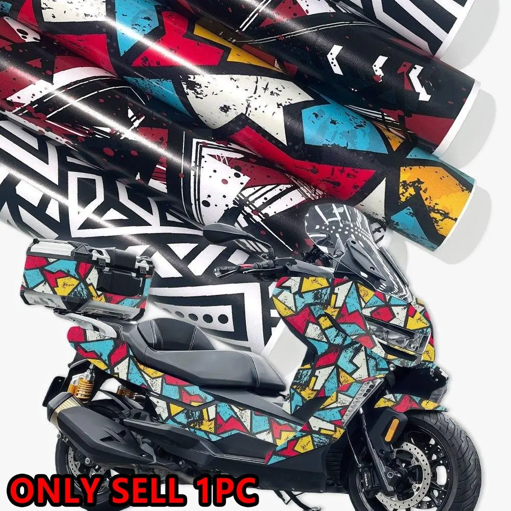 1 Piece Full-Coverage Car Wrap Outdoor Waterproof Sun Protection Self-Adhesive Body Decal, Decal Sticker, Motorcycle Color-Changing Wrap Suitable for Car Spoilers, Mirrors, Motorcycle Tanks, Skateboards, Bike Frames, Laptops, Helmets, DIY Projects