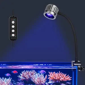 Clip  24/7 Saltwater Aquarium LED Light, 8W Reef Lights for Coral DIY Color/Brightness Fish  Light with Timer for Coral Marine  Memory Function