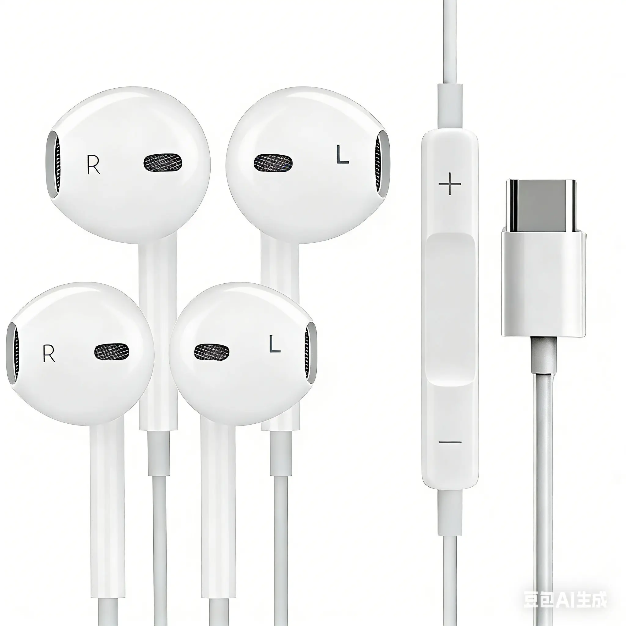 2 Pack USB-C Wired Earbuds Headset In Ear Earphones for iPad Pro iPhone 15 Series, Hi-Fi Stereo Audio Sound with Mic Volume Control, Universal Android Smartphone Compatible Wired Iems
