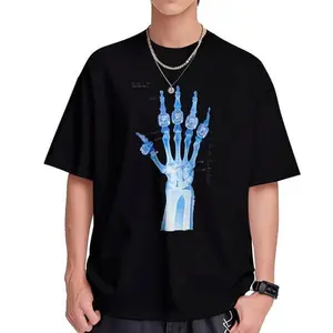 [100% Cotton] Kobe Bryant Broken Not Beaten X Ray Rings Blue Vintage Bootleg Graphic T Shirt Streetwear BLUEFashion 	   Unisex T-shirts M-5XL