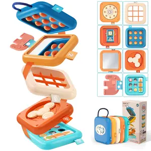 Montessori Toys for Kids Over 4 Years Old - Interactive Busy Cube with 7 Learning Activities for Boys & Girls - Portable Travel Sensory Toys for Fine Motor Skills Development - Safe & Durable Educational Play Set