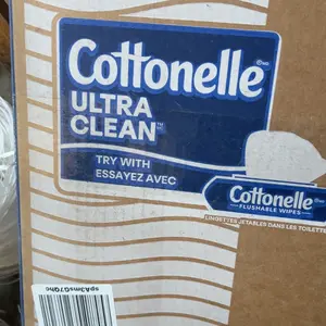 Ultra Clean Toilet Paper - 32 Family Mega Rolls - 353 Sheets per Roll - 8 Packs of 4 - Active CleaningRipples Texture - Unscented Disposable Wipes