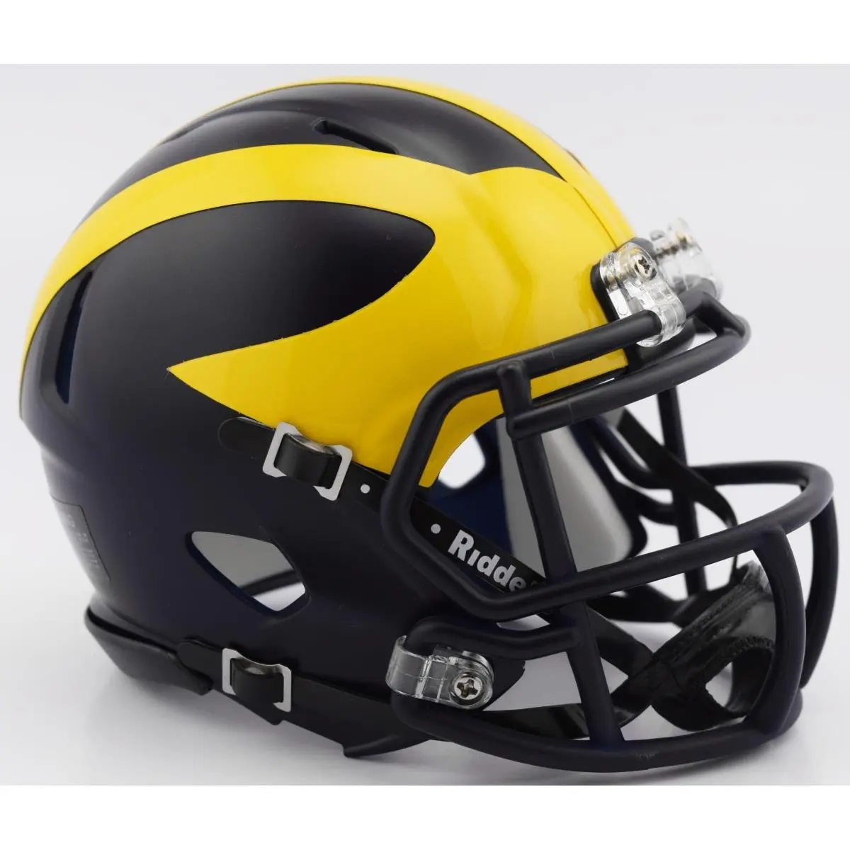 212 MAIN Riddell Replica Mini Speed Football Helmet - 2016 Painted Logo Design, Michigan Team Themed Sports Collectible Accessory