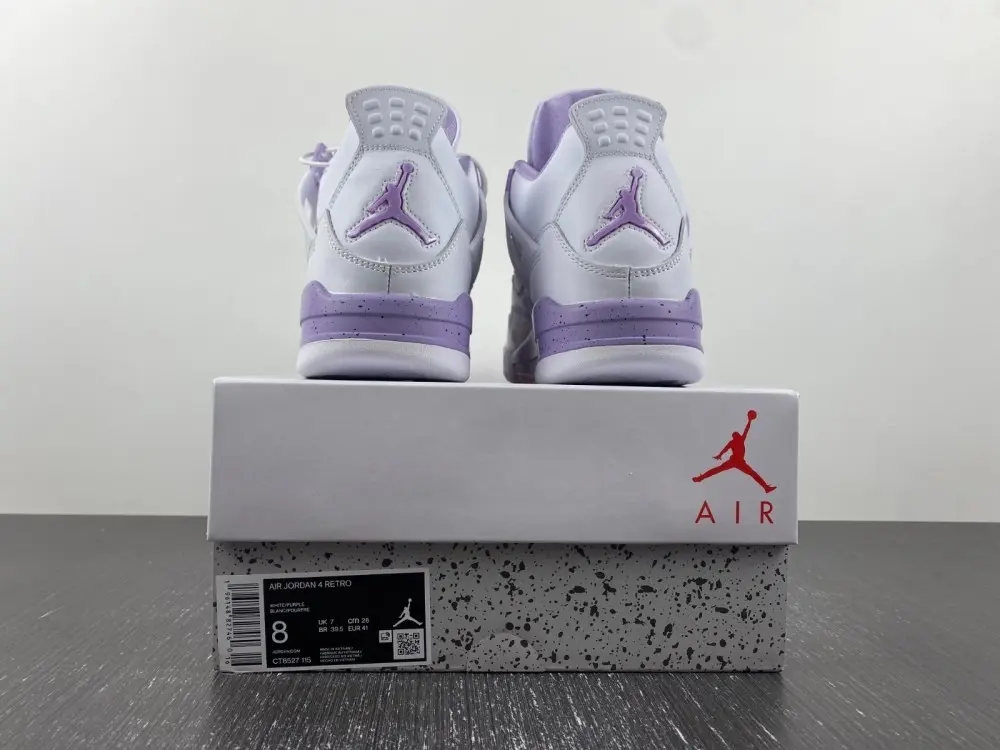 Unisex Mid Retro Sneakers White Base Lavender Purple Accent Breathable Mesh Panel Classic Side Support Frame Cushion Midsole Wear-resistant Outsole Brand New Sealed Original Box For Daily Outfit Streetwear Retro Sneaker Collection