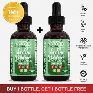 Clean Nutra BOGO | Oil of Oregano, Black Seed Oil, Elderberry, Olive, Garlic & More for Immune & Respiratory Support Supplement Liquid Drop – BotaniGuard