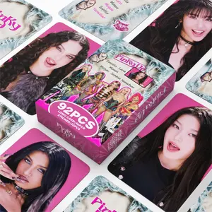127 Sheets, Multinational Girl Group PINKY UP Series Small Card Sticker, Girl Group Peripheral Decoration Sticker High Definition Non-repeating Lomo Card