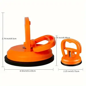 Multi-functional car dent repair puller kit with 4.5-inch and 2.2-inch suction cups, suitable for car body and glass, car body dent repair tool, multi-functional powerful suction cup, double-pack powerful dent puller tool with suction cup hook