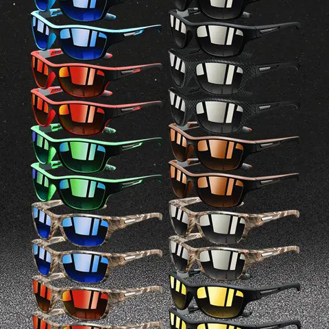 20pcs latest model camouflage square sports glasses, Sporty Eyewear, suitable both men and women,offering multiple color options,nose pad adopt rubber material,comfortable fit design,perfect accessory summer travel and outdoor activities