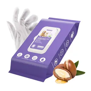 Pet Glove Wipes for Dogs & Cats - All-in-1 Hypoallergenic Thick Grooming Wipes with Aloe & Coconut Oil, No-Rinse Cleaning for Paws, Face, Ears & Butt, Deodorizing & Hydrating Grooming Gloves, All-In-One Grooming Wipes