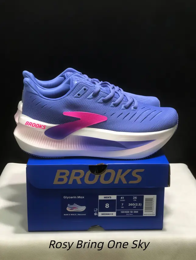 Blue Upper Pink Logo Mesh Running Shoes High Rebound Midsole, for daily jogging marathon long-distance fitness training