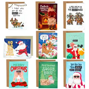 Sleazy Greetings - Worst Christmas Greeting Cards Ever - Gag Christmas Cards - Funny Christmas Cards