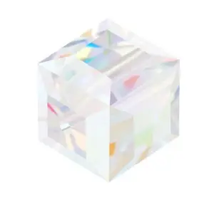 24pcs Adabele Austrian Faceted Cube Crystal Beads #5601, Clear AB, Size Selections: 4mm/6mm/8mm