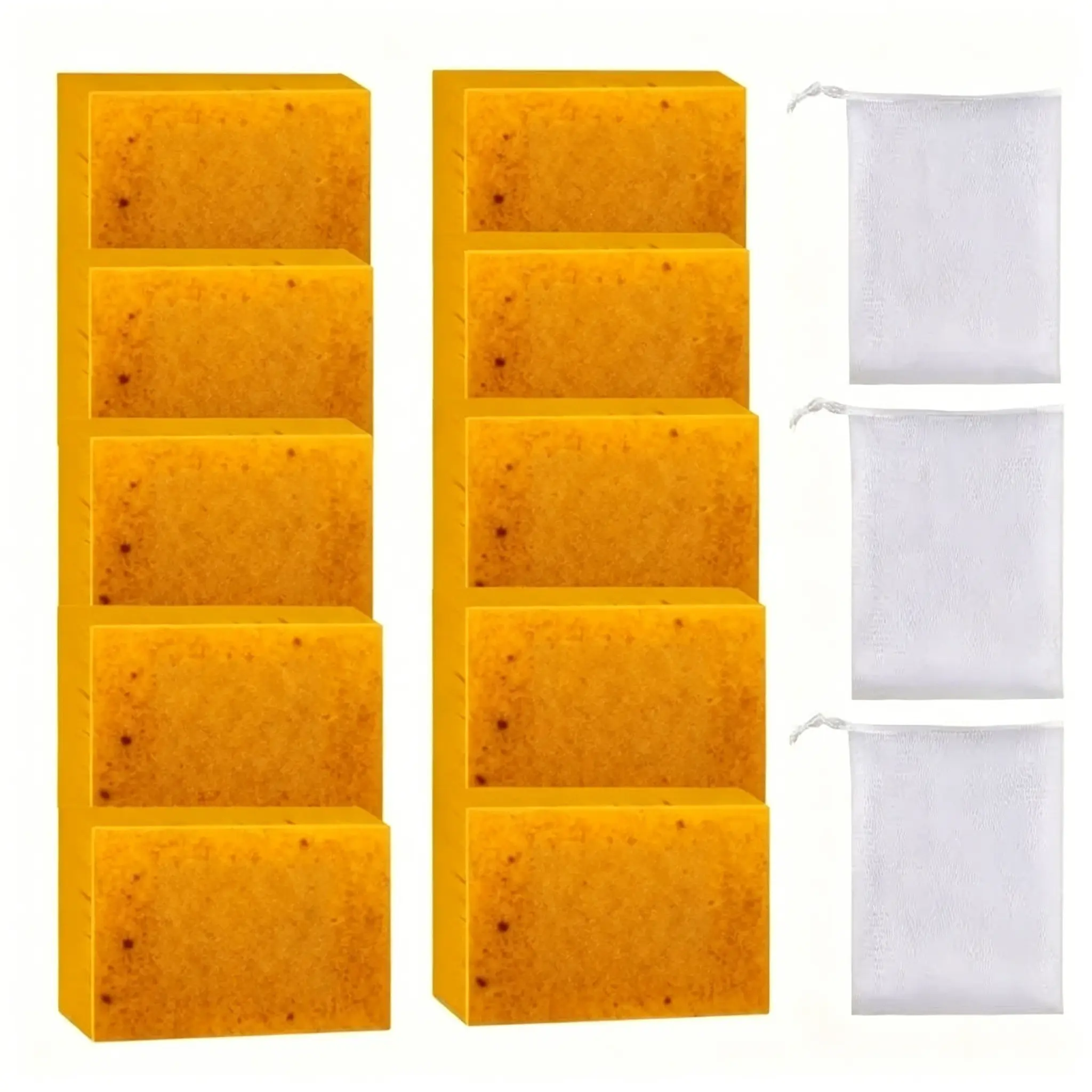 Handmade Lemon Turmeric Soap Set, Gentle Facial & Body Cleanser, Non-Irritating, Perfect Gift for Women, Mom, Wife, Girlfriend, Scented Soaps