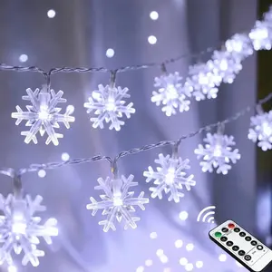 Christmas snowflake string lights