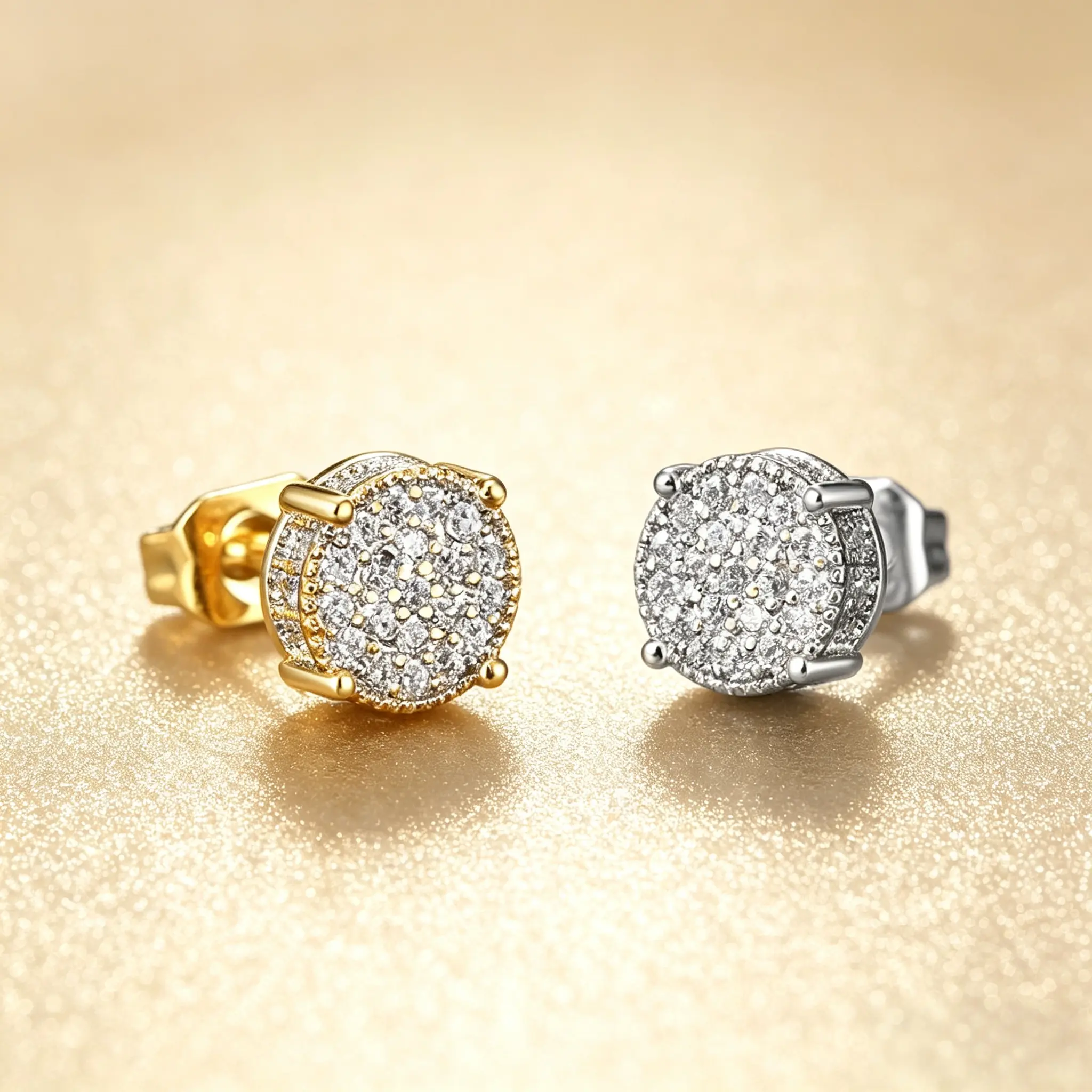 S925 Sterling Silver 2-PCS 3-Carat 8mm Moissanite Cylinder Stud Earrings - Full Pave, Secure Screw Back Closure, High Clarity Moissanite Jewelry for Wedding, Anniversary Gifts, Secure Closure, Avoid Moisture