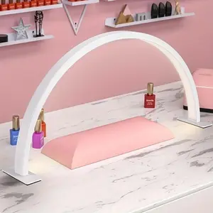 USB Powered LED Nail Lamp, Half Moon Shaped LED Lamp with Button Switch Control, Dimming Light for Nail Art, Eyelash Extensions, Tattoo, Eyebrow, Skin Care