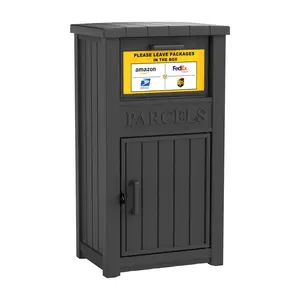 [Mother's Day gift]Anti-Theft Parcel Drop Box, Large Capacity Package Delivery Box with Secure Lock – All-Weather Waterproof & UV-Protected, Compatible with Amazon FedEx, Includes Shipping Label & Package Pickup Port Summervibes