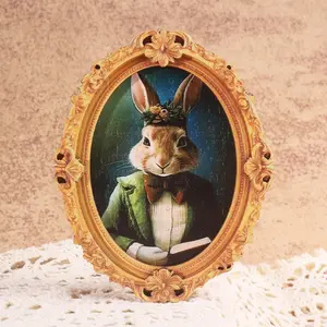 1PC Fun Animal Fridge Magnet, Oval Photo Frame Refrigerator Magnet, Perfect Gift for Kids, Suitable for Study Room and Bedroom