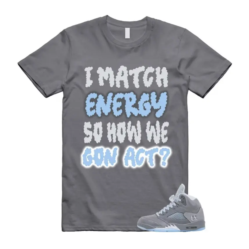 Tee Matching AJ 5 Wolf Grey Sneaker, Wolf Grey 5 Shirt, Wolf Grey 5s Outfit Men, Unisex Shirt, Casual Everyday Wear, Menswear Top 67 shirt