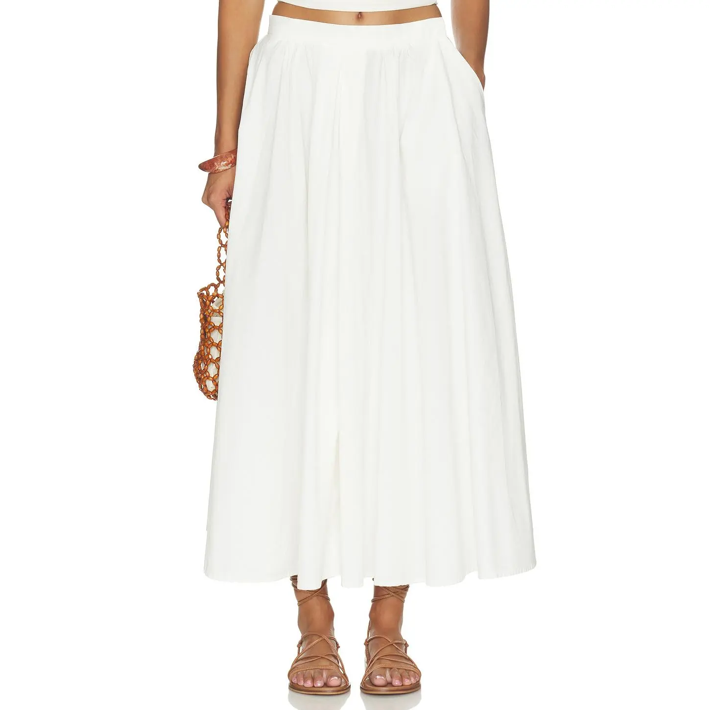 Oddli Pleated Skirt in Cream