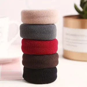 10pcs Soft Thick Seamless Hair Ties Simple Elastic Ponytail Holder No Crease Scrunchie For Thick Hair