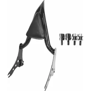 22" Black Detachable Rear Passenger Sissy Bar Backrest with Pad Fit for Harley FXLR FXLRS FLSB Sport Gilde Low Rider S ST 2018 2019 2020 2021 2022 2023 2024 2025