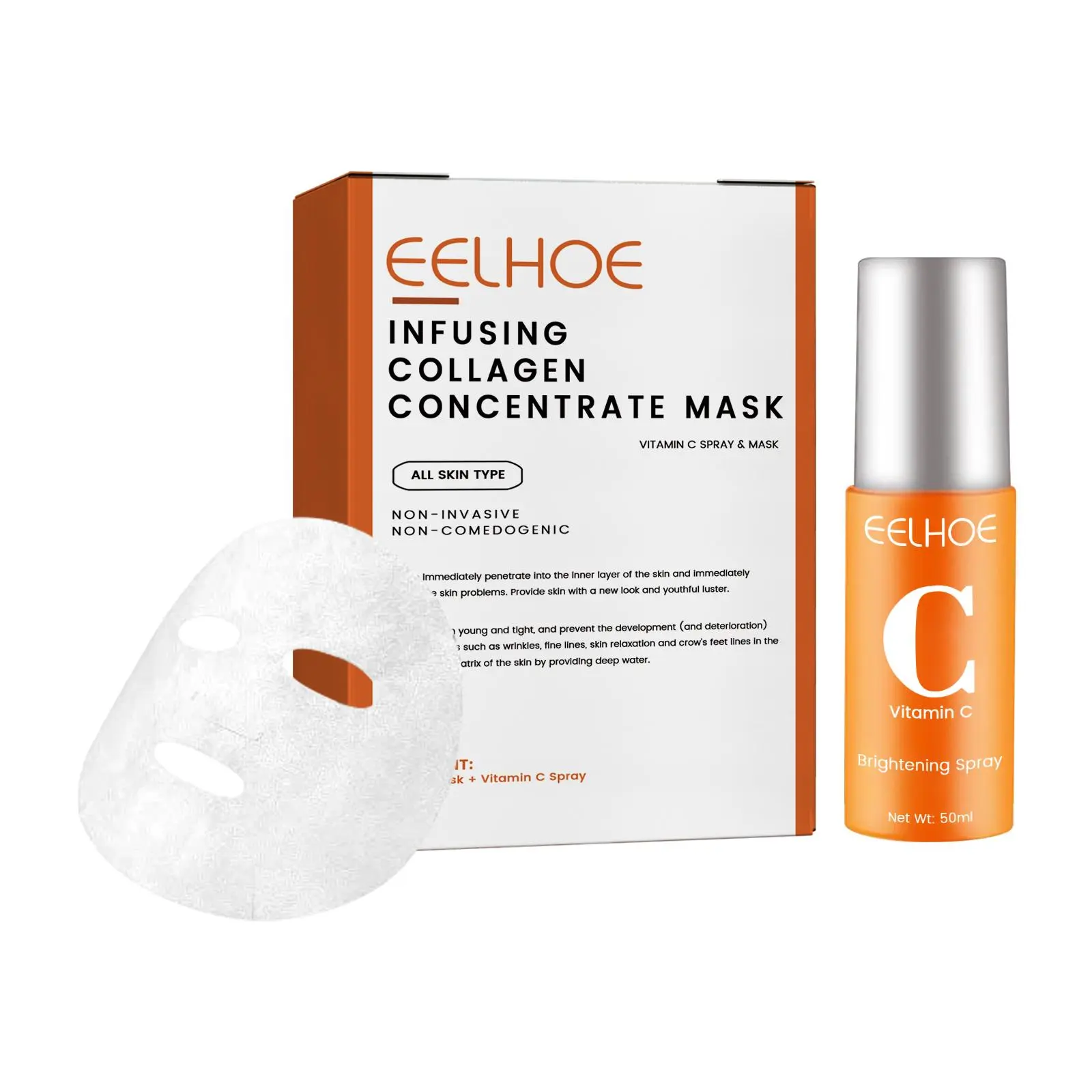 EELHOE Collagen Mask Spray, Hydrating and Moisturizing, Gently Nourishing and Caring Facial Skin, Hydrating and Skin Care