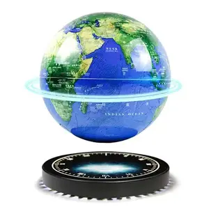 Floating Globe Magnetic Levitating Globe with LED Light 360° Rotating Geographic World Map for Home Office Decor Cool Tech Gift for Kids Teacher Husband Colleague