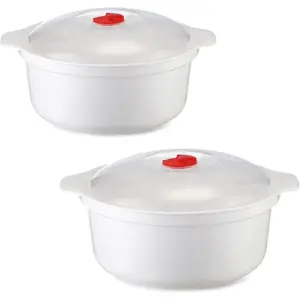 Microwave Ramen Bowl Set, 2pcs Microwavable Bowls with Lids and Handles, BPA Free Dishwasher Safe Microwave Steamer Cookware for Ramen, Soup, Noodles, Pasta, College Dorms and Kitchen Use