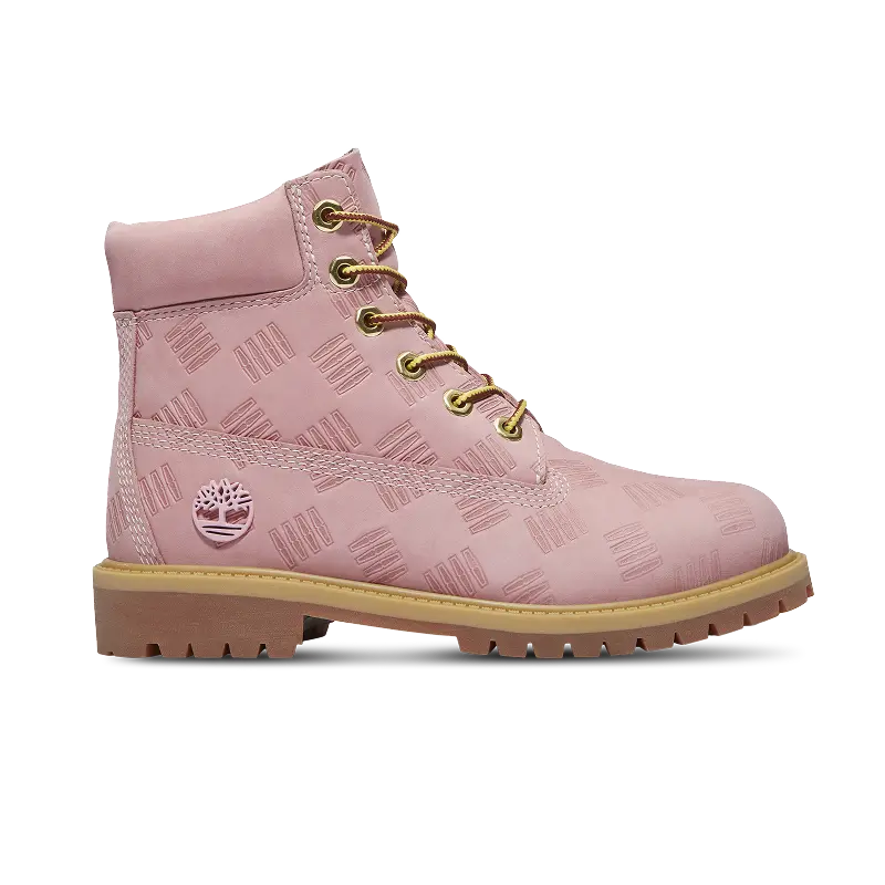 Timberland Premium 6" Waterproof Steel Toe Footwear - Pink Dawn Youth/Women's Durable Slip-Resistant Rubber Outsole Shoe, Walking Shoes, Slip Resistant Shoes, Work Boot