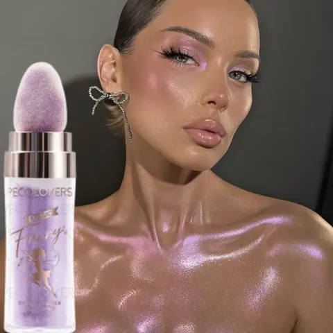 1 pc Pearlescent Fine Glitter Fluorescent Powder, Long-Lasting Waterproof Shimmer for Full Body, Face and Hair, Christmas Party Body Glitter, Sparkly Shimmer