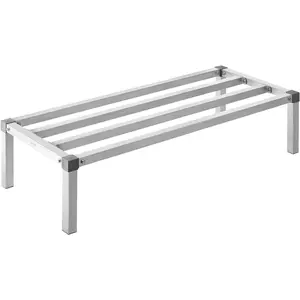 VEVOR Aluminum Dunnage Rack, 48" x 20" Commercial Food Floor Rack, 12" Off the Floor, 1000 lbs Capacity All-Welded Aluminum Storage Rack, for Storage in Restaurants, Kitchens, Garages and Vehicles