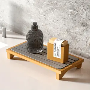 1 set of suction countertop quick drying sink Caddy Organizer, quick drying stone sink tray, multifunctional and durable rectangular drainage rack, suitable for kitchen and bathroom sinks, home organizer and storage space, and home accessor