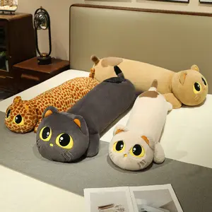 Soft Plush Cat Pillow Cushion, Long Soft Decorative Pet Accessory, Perfect for Sofa & Bed Use, Ideal Gift for Kids & Pets