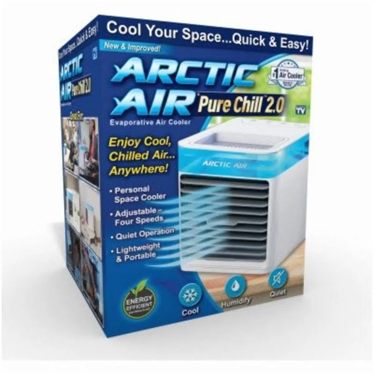212 MAIN Pure Chill 2.0 Personal Space Cooler - 4 Speeds, Lightweight Easy-Carry Coolers, Cool and Humidify, Quiet for Camping, Hiking/Light Outdoor Hot Weather Needs