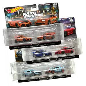 Hot Wheels Premium 1:64 Scale Diecast Car Culture 2-Pack - JDM Imports, American Muscle, Vintage Vehicles, Real Riders Tires, Metal Body, Metal Chassis, Collectible Model Toy