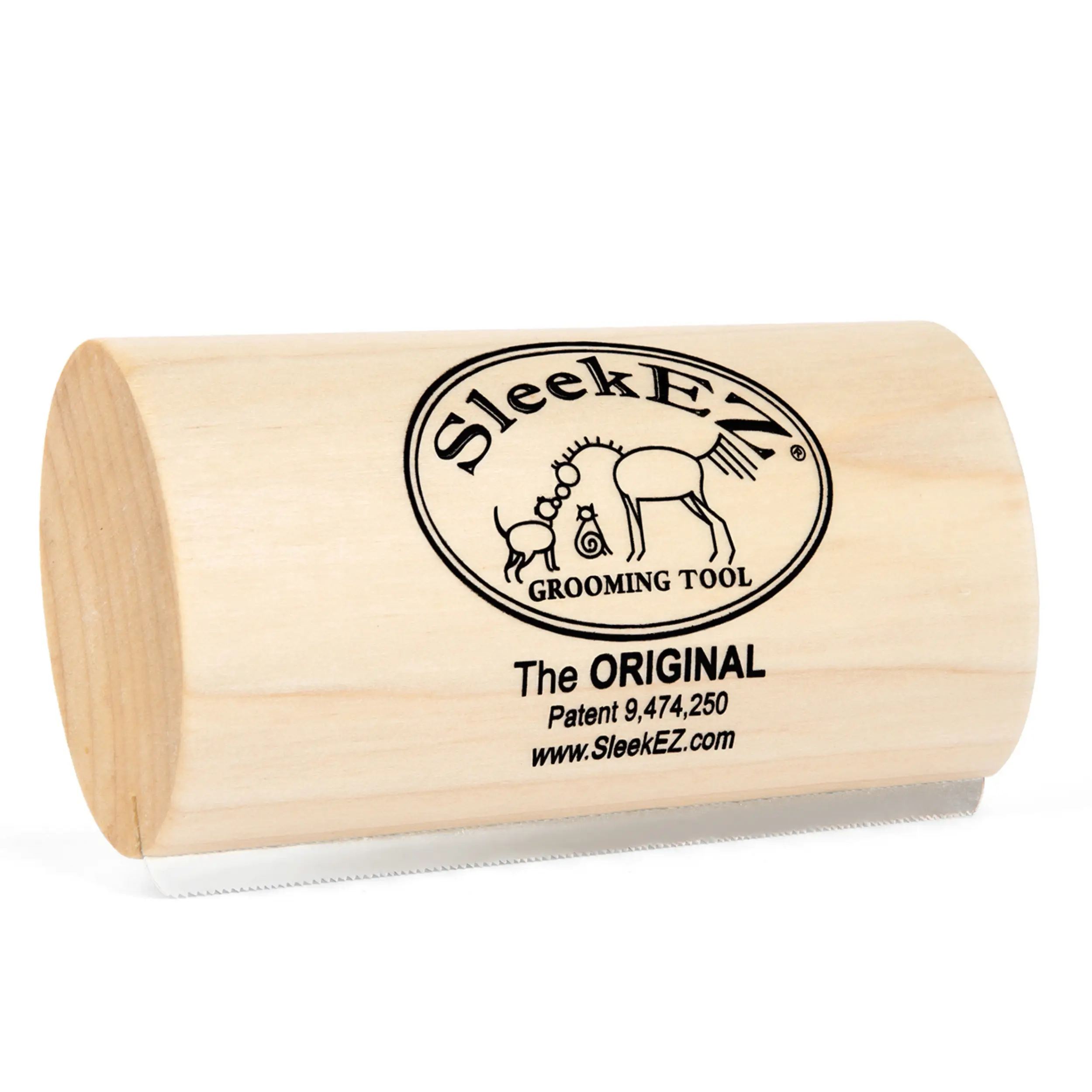 SleekEZ Dog Brush for Shedding & Grooming, Deshedding Tool for Short & Long Haired Dogs, Dog Comb, 5 Inches Long, 4oz Weight