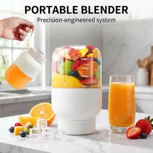 700ML Portable Blender Cup - USB Rechargeable, Auto-Cleaning, Powerful, 1-Touch Mini Blender with 18 Blades, Personal Smoothie Maker Juicer for Protein Shakes, Frozen Fruit, Gym & Travel, Auto-Cleaning Mini Blenders, Powerful Mini Blenders