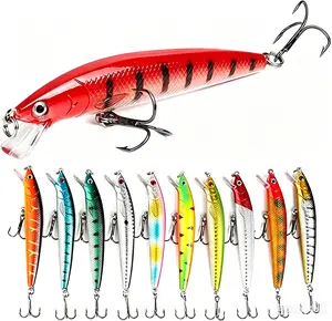 5/10 Pack Whopper Plopper Swimbaits, 10cm 13.5g 3D Simulated Artificial Fishing Lures with Sharp Treble Hooks, Hard Bait Tackle Accessories for Freshwater Outdoor Bass Fishing