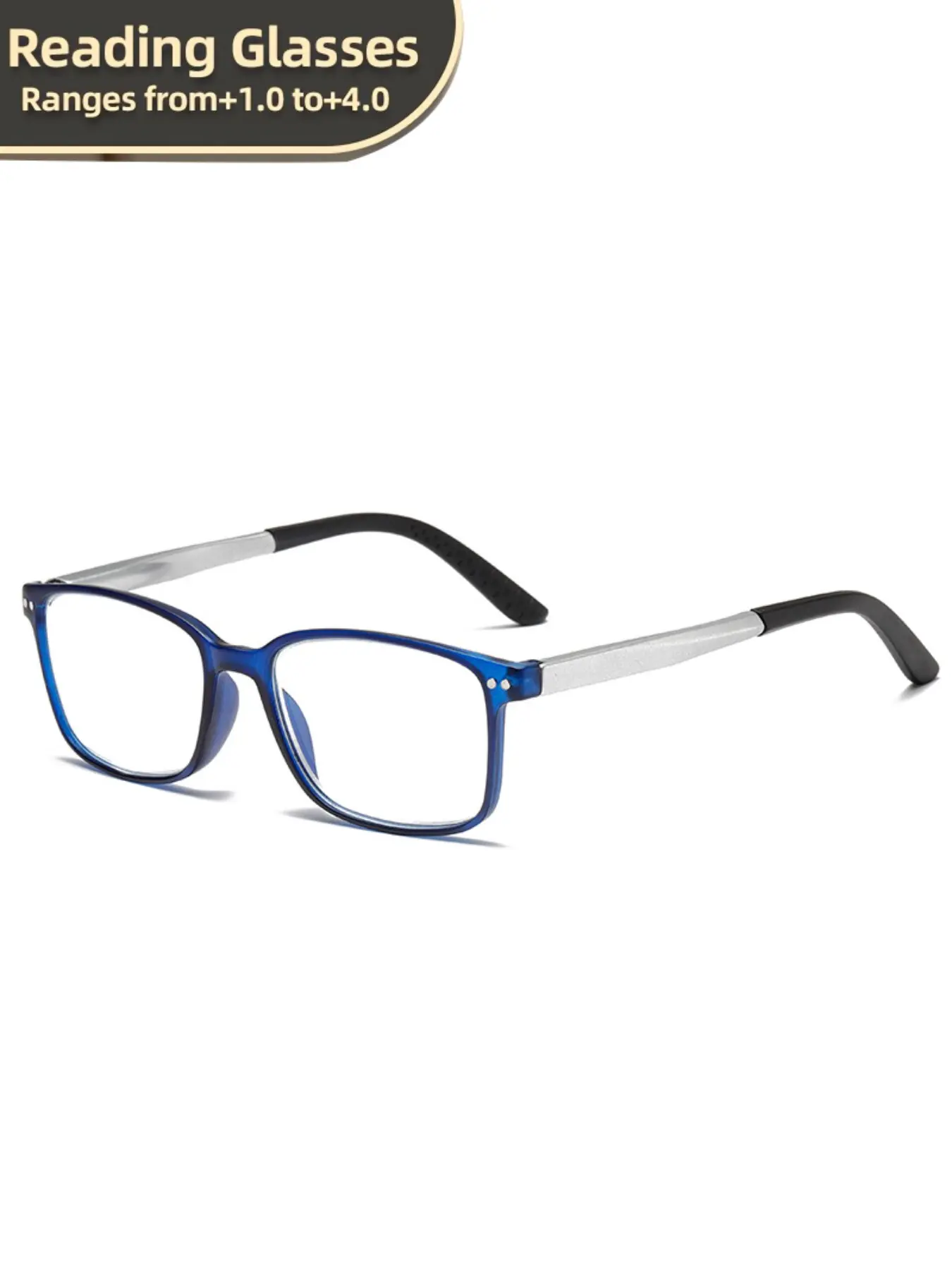 Reading Glasses Ultralight Reading Glasses Women Men Far Sighted Optical Glasses Achieve a Magnification of+4.0,christmas gifts Unisex Appeal Square Frame Eyeglasses Lightweight Durable Glasses Reading Eyewear
